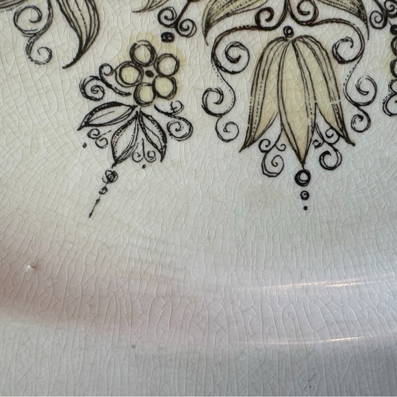 Vintage Wood & Sons “Boutique” Alpine White Ironstone Oval Platter - England - Picture 4 of 13